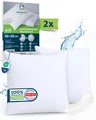 Sensalou Kissenbezug 2er Set Doppelpack wasserdicht - Kopfkissen Bezüge 50x50 cm