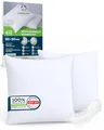 Sensalou Kissenbezug wasserdicht 2er Set in 7 Größen - 50x50 cm Kopfkissenbezug weiß mit Reißverschluss - Kissen Schutz-Bezug waschbar
