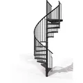 Minka Spindeltreppe Rondo Smart Schwarz 160 cm Raumhöhe bis 305 cm