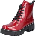 Rieker Damen Stiefelette in  mit Plateau und Blockabsatz 74020, Größe:42 EU, Farbe:Rot - Rot - 42