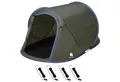 Spetebo Wurfzelt XXL Pop Up Wurfzelt grün 240 x 210 cm, Personen: 3 (Packung, 1 tlg., mit Transporttasche, Heringen und Spannseilen), Sofortzelt für Trekking und Camping