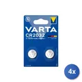 4X Varta Lithium Münze CR2032 BLI 2
