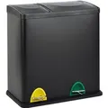 Svita TC2Combo35 Mülleimer 35 Liter 12+23l Treteimer Trennsystem Küche Schwarz