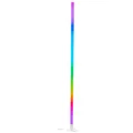 Brilliant RGB-LED Stehlampe | 150 cm Höhe | dimmbare Standleuchte mit Musiksensor & Fernbedienung & RGB-Frontlight | max. 125 lm | integiertes LED | aus Aluminium/Kunststoff in Weiß
