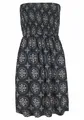 LASCANA Bandeaukleid mit gesmoktem Oberteil im Alloverdruck, schulterfreies Sommerkleid