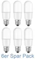6er Pack OSRAM E27 LED STAR STICK Lampe in Kolbenform 8W wie 60W warmweiß