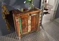 MASSIVMOEBEL24 Kommode Altholz 80x42x88 mehrfarbig lackiert FABLE #02