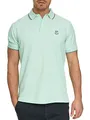 Indicode Herren Wallo Poloshirt aus Baumwolle | Herrenpoloshirt Polokragen Baumwollshirt Quiet Wave, S
