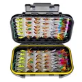 Fliegenfischen Fliegen Kit, 72 Pcs, 6 Gemischte Stile, Trockene/Nasse Fliegen...
