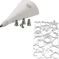 Kaiser Original Kaiser Profi Spritzbeutel-Set 7-teilig Perfect, Edelstahl, Weiß, 55 mm, 175 mm, 123 mm, 149 g