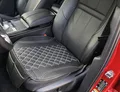 1 Sitzauflage für Opel Adam in Schwarz/Weiße Naht (OT408)