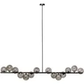 Kare Design Hängeleuchte Scala Balls, Schwarz, XL, Hängelampe, Deckenleuchte, Stahl Stange, Glas Schirme, handgearbeitet, höhenverstellbar, keine Leuchtmittel inklusive, 138x155x28 cm (H/B/T)