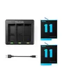 TELESIN 3-slot charger + 2 batteries for GoPro Hero 12 / Hero 11 / Hero 10 / Hero 9 GP-BTR-903
