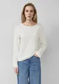 s.Oliver Longpullover Strickpullover Feinstrickpullover mit Rollkanten