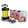 OELLERS Horizontalsperre Set - 3x5L Diffusil Injektionsflüssigkeit gegen aufsteigende Feuchtigkeit + Pumpe + 30 Kunststoffpacker - trockene Wand, schnell im Niederdruckverfahren