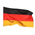 Aricona Deutschland Flagge 250x150cm - wetterbeständige Fahne mit Messingösen, 100% Polyester, robuste Doppelnaht & in lebendigen Farben - ideal für Flaggen-Liebhaber