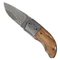 Haller Damast-Taschenmesser Olivenholz 83111 (5.50 cm) (36612824)