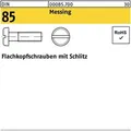 Flachkopfschraube Din 85/iso 1580 Schlitz M 3 X 8 Messing