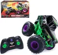 Spin Master Monster Jam - Smash 'n Bash Grave Digger, ferngesteuerter Monstertruck, der sich beim Crash verformt und auf Knopfdruck wieder repariert, Monstertruck, 4 Jahr(e), Kunststoff, Schwarz, Grün