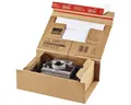COLOMPAC Versandkarton Paket Versandkarton 365 x 235 x 120 mm braun.