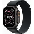 APPLE Watch Ultra 3 GPS + Cellular 49mm Schwarzes Titan Case mit Schwarzem Alpine Loop - Medium