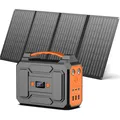 Tragbare Powerstation mit Solarpanel 99Wh Camping Notstromversorgung