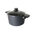 WOLL Gusstopf mit Deckel  Diamond Lite ¦ schwarz ¦ Aluminium-Guss ¦ Maße (cm): H: 13,5  Ø: 24.0
