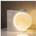 Mondlampe mit Tageslichtwecker 2 Wecker RGB 8 Farben 10 Natür