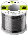 Goobay Lötzinn bleifrei, ø 0,56 mm, 250 g Zusammensetzung: 0,3 % Silber, 0,7 % Kupfer, 96,5 % Zinn, Flußmittelanteil: 2,5 %, Schmelzpunkt 217° C 40851