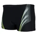 Aquarti Herren Kurze Badehose mit Streifen, Farbe: Schwarz/Grün, Größe: 3XL
