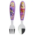 Set mit 2 Metallbesteck Topf und Gabel Princess Courageous Heart