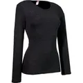 conta Unterhemd Damen-Thermo-Unterhemd, langarm Feinripp Streifen schwarz 40