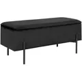 Ebuy24 - Watford Sitzbank Mit Aufbewahrung Velour Schwarz, Schwarz.