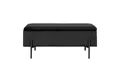 House Nordic Truhenbank in Schwarz, Stoff - 95x46x36,5cm (BxHxT)