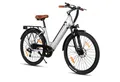 HILAND E-Bike 26" E-Mountainbike mit Shimano-Schaltung, Gepäckträger & Nabenmotor, Heckmotor, 374,4 Wh