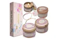 Lucadeau Duftkerze Geschenk-Set aus Sojawachs (ca. 50 std) ink. Armband mit echter Blume, Geschenk für Frauen: Mama, Schwester, Freundin - Geburtstag, Einladung
