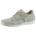 Rieker Sneaker im Sportslook, Freizeitschuh, Halbschuh, Schnürschuh grün 36 EU