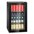 Bomann Glastür-Kühlschrank KSG 7287 schwarz, 63 L, LED, doppelverglast, NEU