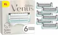 Gillette Venus Satin Care Rasierklingen für den Intimbereich, 6 Ersatzklingen für Intimrasierer Frauen