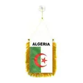 AZ FLAG - Wimpel Algerien - 15x10 cm - Algerische Mini Flagge 10 x 15 Cm - Auto Pennant Spezielle Auto