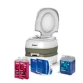 Enders Campingtoilette Starter-Set Blue 5,0 Liter Comfort 4946 inkl. Sanitärflüssigkeit und WC Papier - Mobile Chemietoilette Campingklo Camping-Toilette