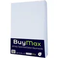 Buymax Spannbettlaken Jersey, 90 x 200 cm, Baumwolle, für Matratzen bis 25 cm Höhe, weiß