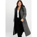 Sheego Trenchcoat Große Größen im Cargo-Stil, mit Stehkragen schwarz 48