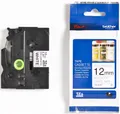 Brother Beschriftungsband Schriftbandkassette 12mm TZe-N231 weiß/schwarz (25 Stück)