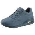 Skechers Uno - Stand on Air Wedgesneaker Freizeitschuh, Halbschuh, Schnürschuh mit feiner Perforation blau 40 EU