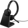 Evolve 65 TE - USB-A UC Stereo (Stereo, USB-A, Bluetooth, UC, mit Ladestation) - Schwarz