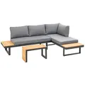 greemotion Loungegruppe Samara grau, anthrazit Holz, Metall, 8-teilig