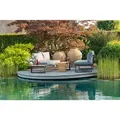 Gardenson Loungegarnitur, Anthrazit, Grau, Holz, Metall, Textil, Teakholz, L-Form, einzeln stellbar, 253x70x175 cm, Fsc, Loungemöbel, Gartenlounge-Sets