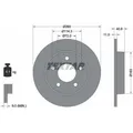 2x Textar 92130500 Bremsscheibe für MAZDA 3 BL BK