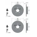 2x Textar 92130500 Bremsscheibe für Mazda 3 BK BL